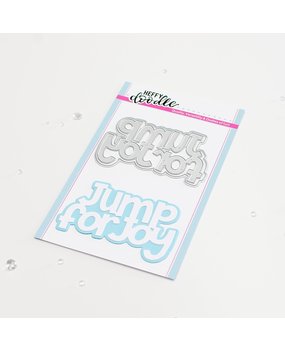 Heffy Doodle Jump For Joy Jumbo Sentiment Dies (HFD0469) (OUTLET)