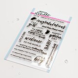 Heffy Doodle New Arrival Sentiment Clear Stamps (HFD0479) (OUTLET)
