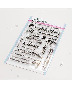 Heffy Doodle New Arrival Sentiment Clear Stamps (HFD0479) (OUTLET)