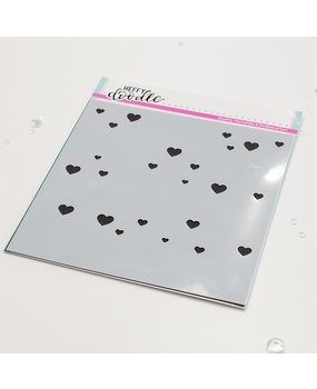 Heffy Doodle Layering Hearts Stencil (HFD0482) (OUTLET)