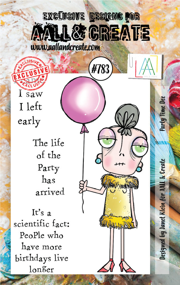 Aall and Create Stamp Set A7 Party Time Dee (AALL-TP-783) (DISCONTINUED)