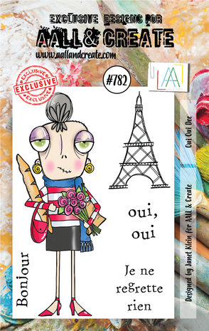 Aall and Create Stamp Set A7 Oui Oui Dee (AALL-TP-782) (DISCONTINUED)
