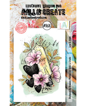 Aall and Create Stamp Set A7 Love & light (AALL-TP-868) (DISCONTINUED)