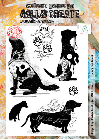 Aall and Create Stamp Set A4 Man's Best Friend (AALL-TP-861) (DISCONTINUED)