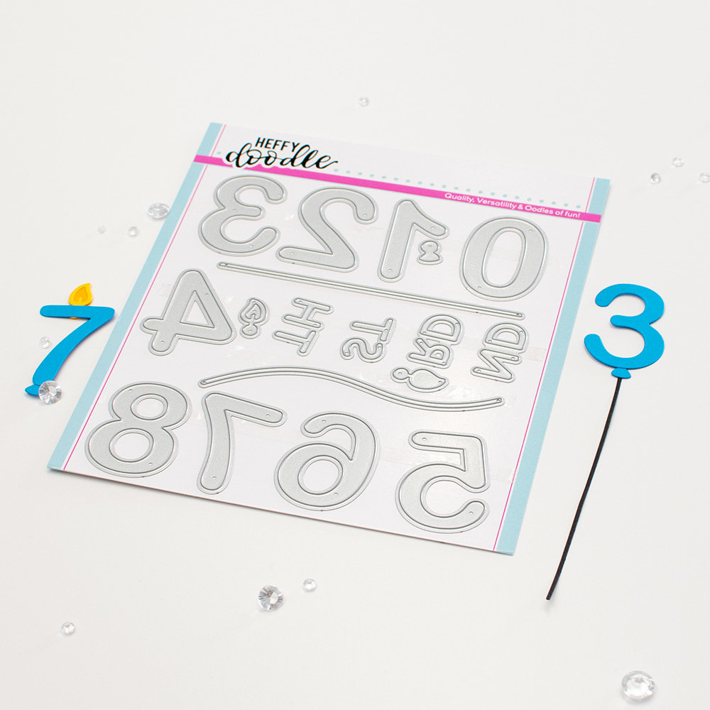 Heffy Doodle Birthday Number Dies (HFD0488) (DISCONTINUED)