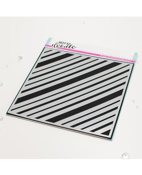 Heffy Doodle Funhouse Diagonal Stripes Stencil (HFD0495) (OUTLET)
