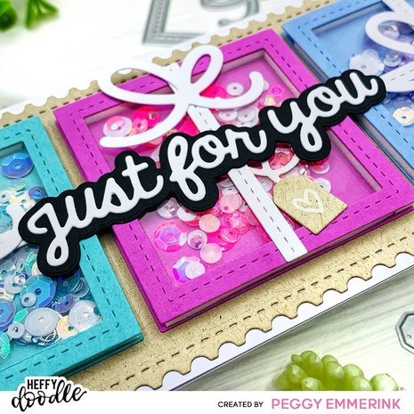Heffy Doodle Just For You Shadow Heffy Cuts Dies (HFD0496) (OUTLET)