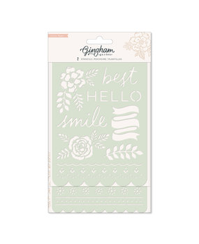 American Crafts Crate Paper Gingham Garden Stencils (2pcs) (34014022) (OUTLET)