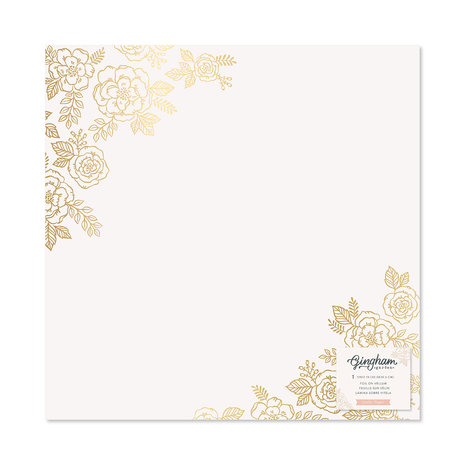American Crafts Crate Paper Gingham Garden 12x12 Inch Foil on Vellum (34014011) (OUTLET)