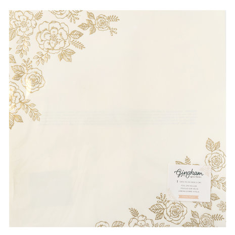 American Crafts Crate Paper Gingham Garden 12x12 Inch Foil on Vellum (34014011) (OUTLET)