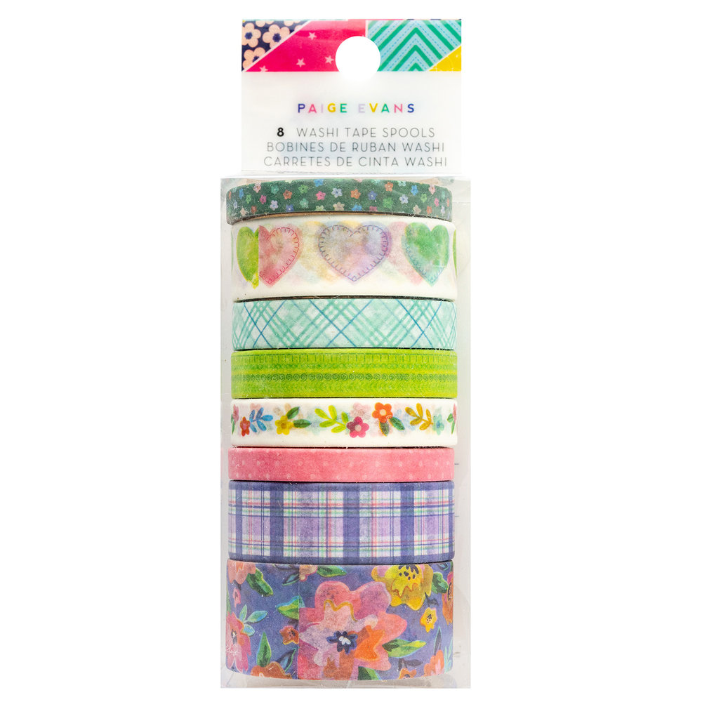American Crafts Paige Evans Blooming Wild Washi Tape Spools (8pcs) (34014051) (OUTLET)