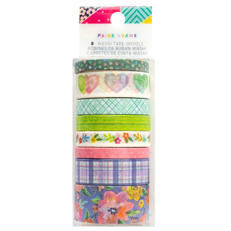 American Crafts Paige Evans Blooming Wild Washi Tape Spools (8pcs) (34014051) (OUTLET)