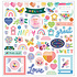 Paige Evans Blooming Wild 12x12 Inch Foil Chipboard Stickers (78pcs) (34014066) (OUTLET)