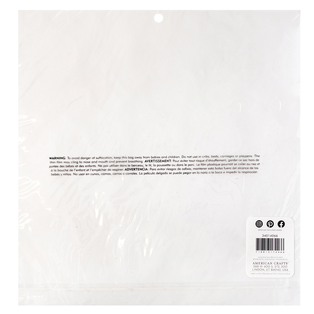 American Crafts Paige Evans Blooming Wild 12x12 Inch Foil Chipboard Stickers (78pcs) (34014066) (OUTLET)