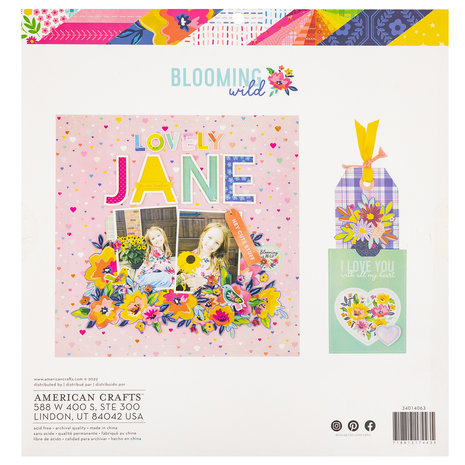 American Crafts Paige Evans Blooming Wild 12x12 Inch Paper Pad (34014063) (OUTLET)