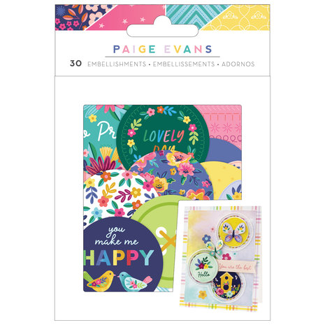 American Crafts Paige Evans Blooming Wild Embellishment Milk Caps (30pcs) (34014054) (OUTLET)