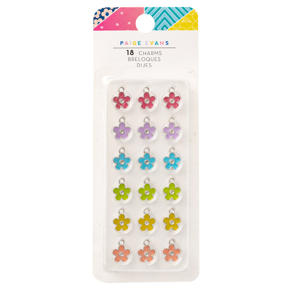 American Crafts Paige Evans Blooming Wild Enamel Charms Flower (18pcs) (34014052) (OUTLET)