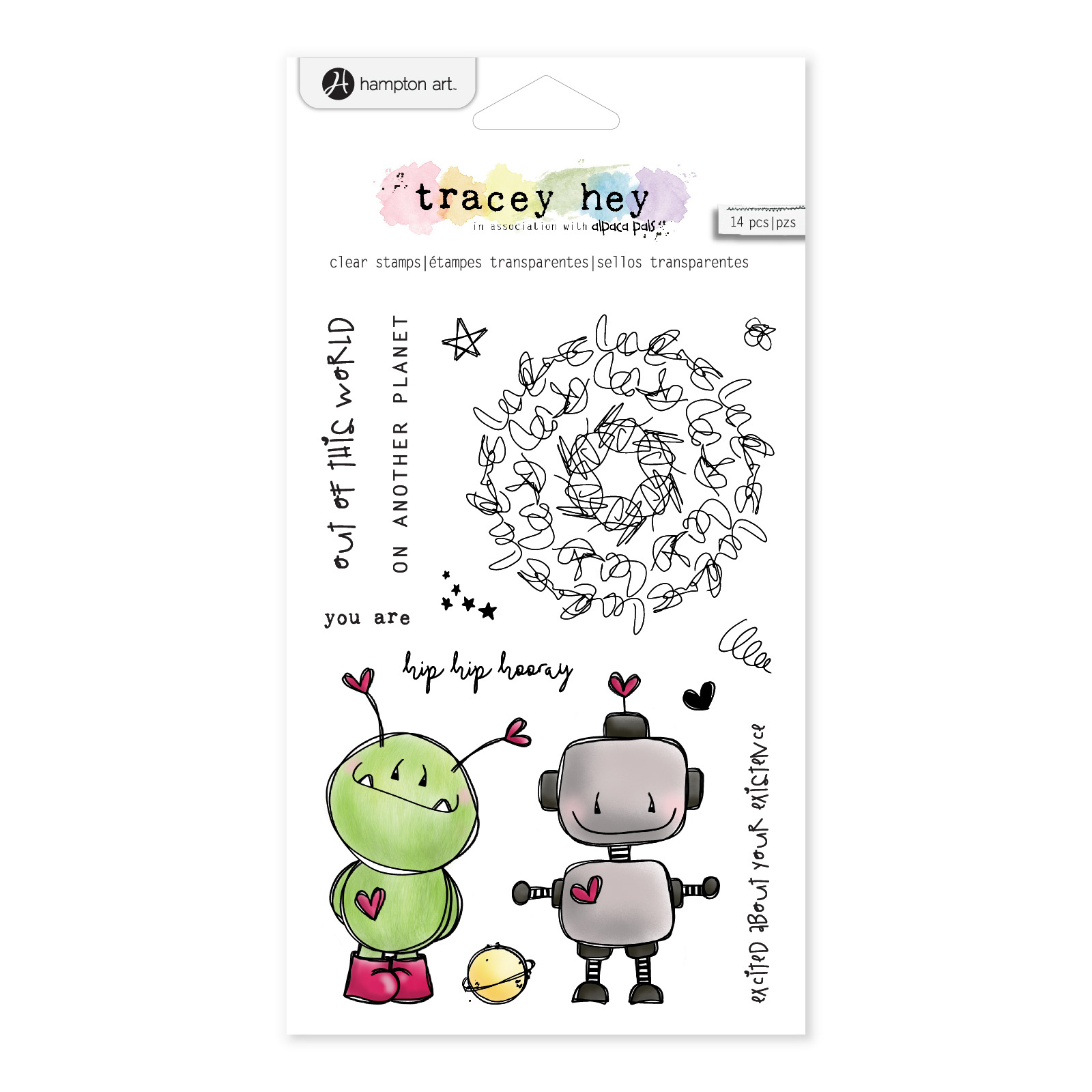 Hampton Art Tracey Hey Clear Stamps Out of This World (14pcs) (SC1033-HL) -  Craftlines B.V.