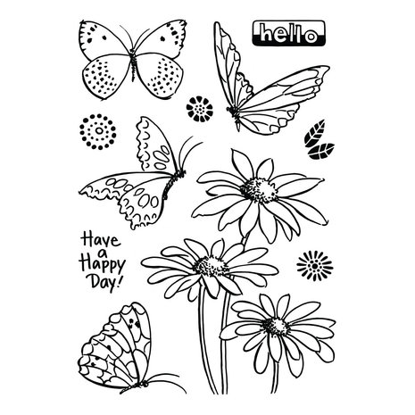 Stampendous Hello Butterfly Clear Stamps (STP-194) (OUTLET) Stampendous Hello Butterfly Clear Stamps (STP-194) (OUTLET)