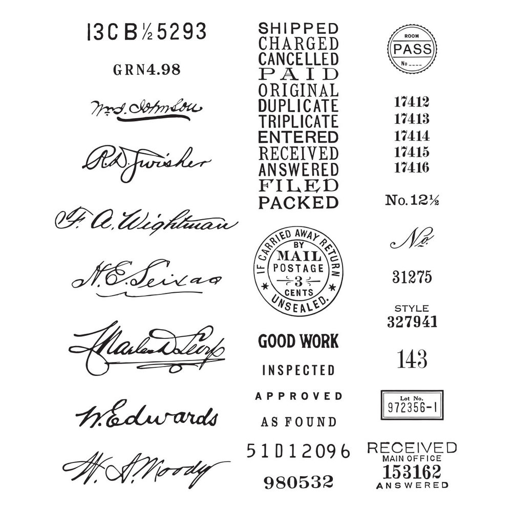 Spellbinders Sign Here Clear Stamps (STP-167)