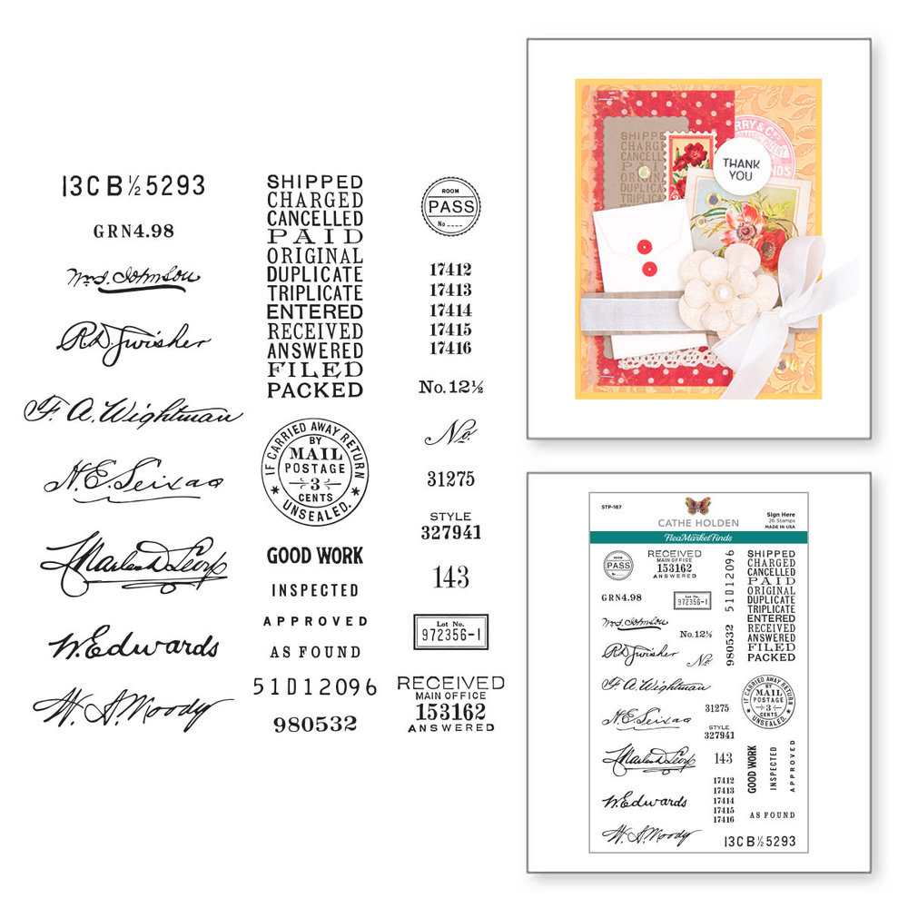 Spellbinders Sign Here Clear Stamps (STP-167)