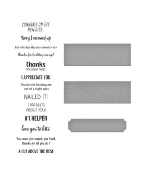 Spellbinders A Cut Above the Rest Sentiments Clear Stamp & Die Set (SDS-180) (OUTLET)