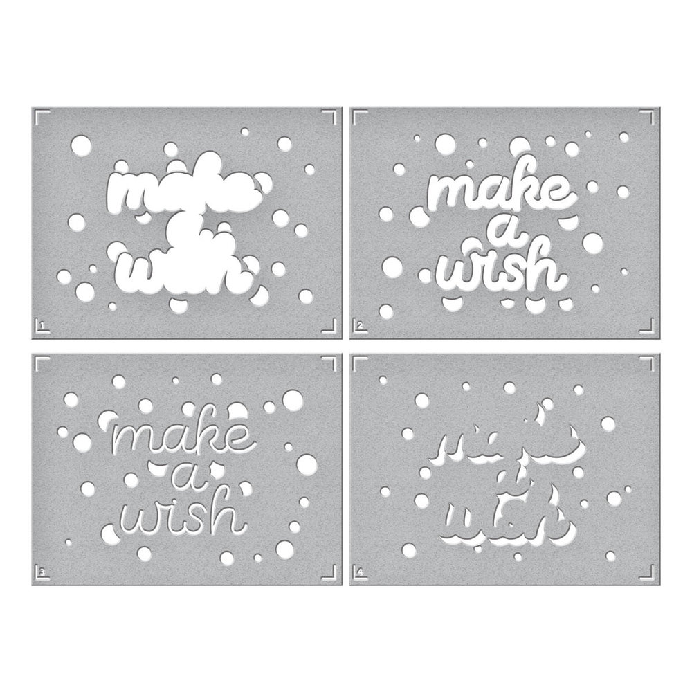 Spellbinders Layered Make a Wish Confetti Stencils (STN-053) (OUTLET) Spellbinders Layered Make a Wish Confetti Stencils (STN-053) (OUTLET)