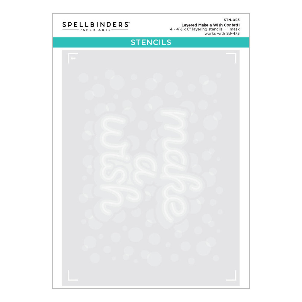 Spellbinders Layered Make a Wish Confetti Stencils (STN-053) (OUTLET) Spellbinders Layered Make a Wish Confetti Stencils (STN-053) (OUTLET)