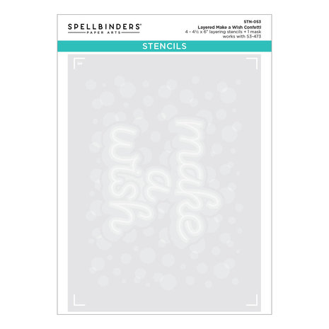 Spellbinders Layered Make a Wish Confetti Stencils (STN-053) (OUTLET) Spellbinders Layered Make a Wish Confetti Stencils (STN-053) (OUTLET)