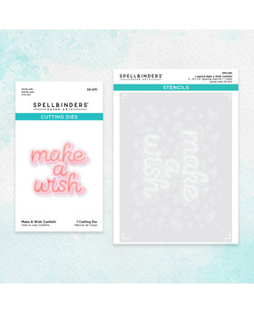 Spellbinders Make a Wish Confetti Stencil and Die Bundle (BD-0751) (OUTLET)