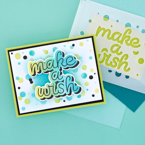 Spellbinders Make a Wish Confetti Stencil and Die Bundle (BD-0751) (OUTLET)
