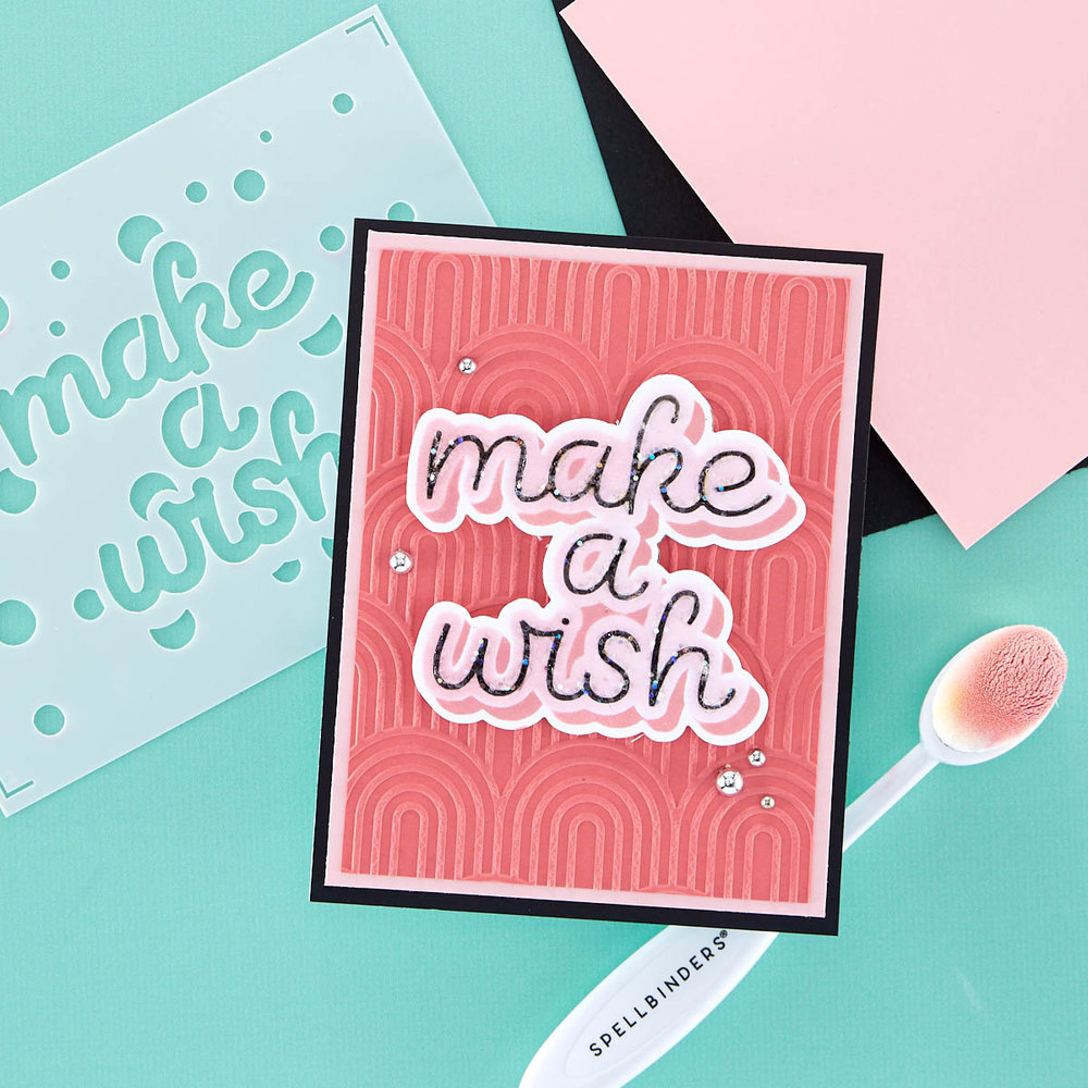 Spellbinders Make a Wish Confetti Stencil and Die Bundle (BD-0751) (OUTLET)
