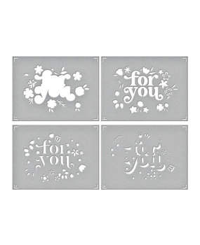 Spellbinders Layered Floral For You Stencils (STN-050) (OUTLET)