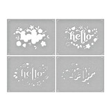Spellbinders Layered Floral Hello Stencils (STN-051) (OUTLET)