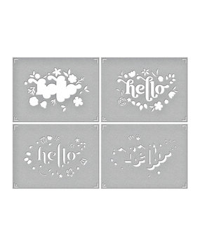 Spellbinders Layered Floral Hello Stencils (STN-051) (OUTLET) Spellbinders Layered Floral Hello Stencils (STN-051) (OUTLET)
