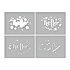 Layered Floral Hello Stencils (STN-051) (OUTLET) Layered Floral Hello Stencils (STN-051) (OUTLET)
