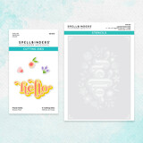 Spellbinders Floral Hello Stencil and Die Bundle (BD-0750) (OUTLET)