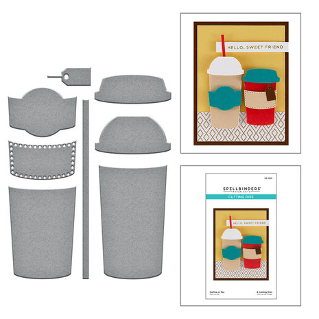 Spellbinders Coffee or Tea Etched Dies (S4-1269) (OUTLET)