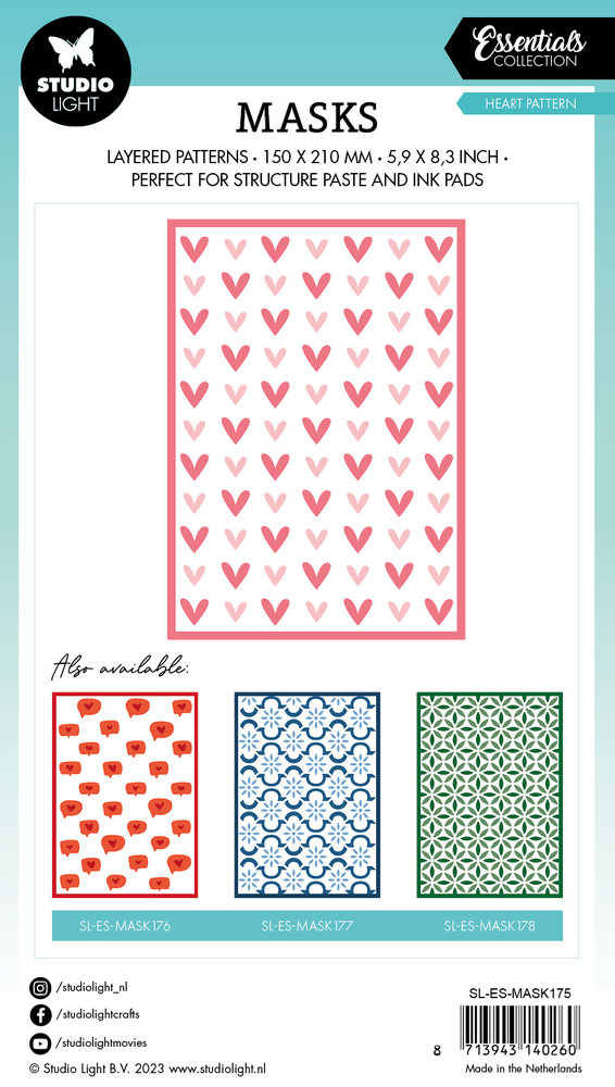 Studio Light Heart Pattern Essentials Mask (SL-ES-MASK175) (OUTLET)