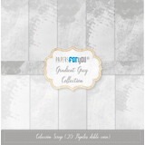 Papers For You Gradient Grey Mini Scrap Paper Pack (20pcs) (PFY-11766) (DISCONTINUED)