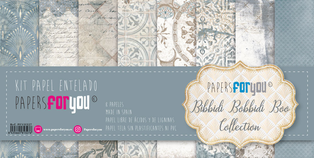 Papers For You Bibbidi Bobbidi Boo Canvas Scrap Pack (8pcs) (PFY-11327) (DISCONTINUED)