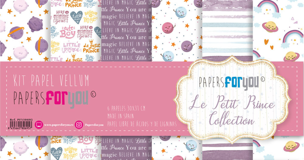 Papers For You Le Petit Prince Vellum Paper Pack (6pcs) (PFY-10695) (DISCONTINUED) Papers For You Le Petit Prince Vellum Paper Pack (6pcs) (PFY-10695) (DISCONTINUED)