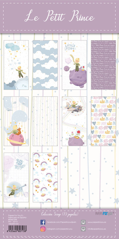 Papers For You Le Petit Prince Slim Scrap Paper Pack (10pcs) (PFY-10713) (DISCONTINUED) Papers For You Le Petit Prince Slim Scrap Paper Pack (10pcs) (PFY-10713) (DISCONTINUED)