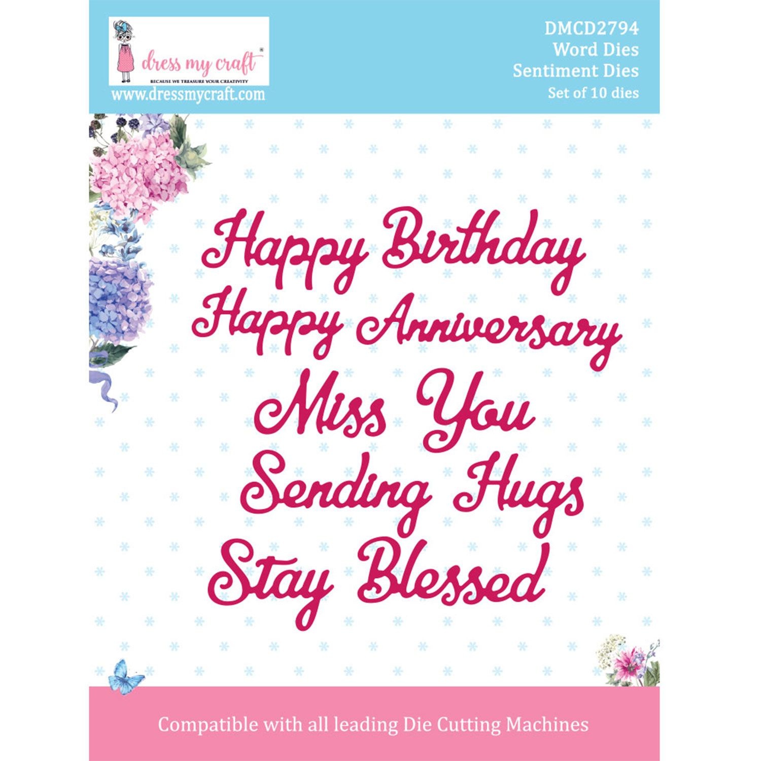 Sentiment Dies Cutting Die Word Sentiment Dies (DMCD2794) - Craftlines B.V.