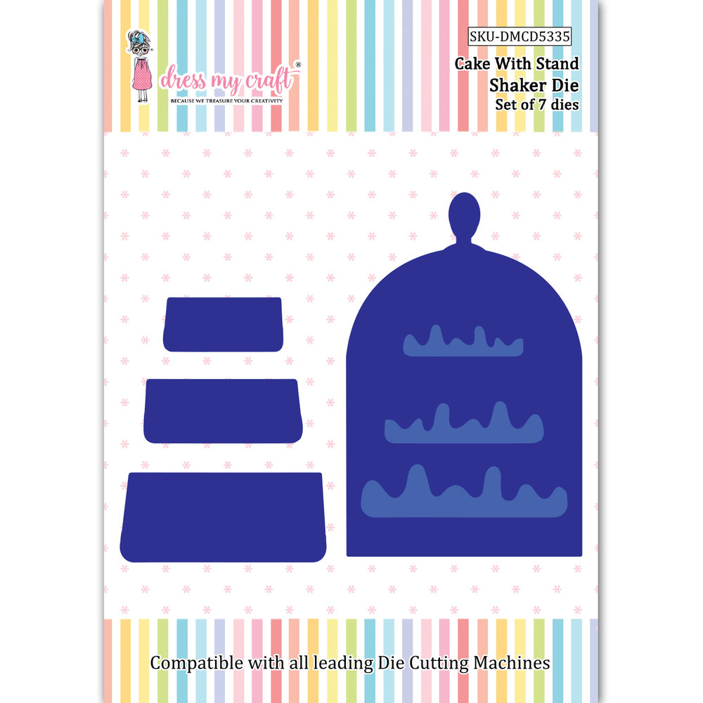 Dress My Craft Cutting Die Shaker Cake With Stand (DMCD5335) (OUTLET) Dress My Craft Cutting Die Shaker Cake With Stand (DMCD5335) (OUTLET)
