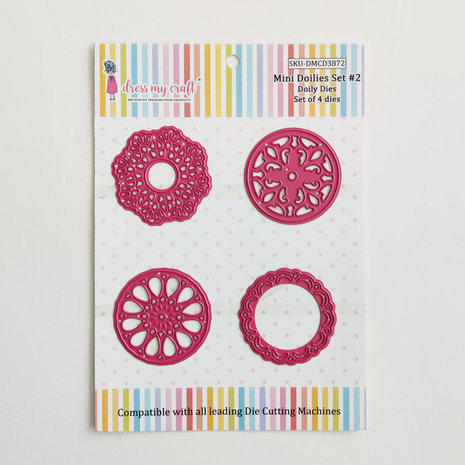 Dress My Craft Cutting Die Dolly Mini Doilies Set #2 (DMCD3872) (OUTLET)