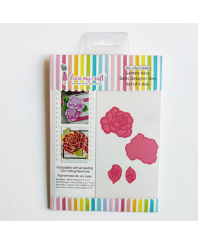 Dress My Craft Cutting Die Basic Designer Garden Rose (DMCD6446) (OUTLET)