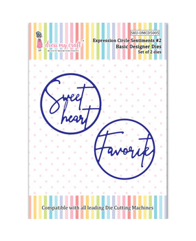 Dress My Craft Cutting Die Basic Designer Expression Circle Sentiments #2 (DMCD5005) (OUTLET) Dress My Craft Cutting Die Basic Designer Expression Circle Sentiments #2 (DMCD5005) (OUTLET)