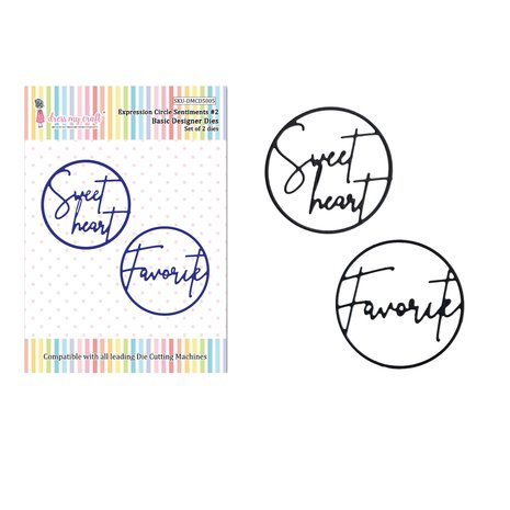 Dress My Craft Cutting Die Basic Designer Expression Circle Sentiments #2 (DMCD5005) (OUTLET) Dress My Craft Cutting Die Basic Designer Expression Circle Sentiments #2 (DMCD5005) (OUTLET)