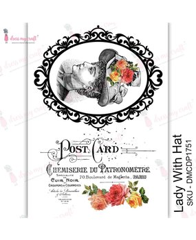 Dress My Craft Transfer Me Lady With Hat (DMCDP1751) (OUTLET) Dress My Craft Transfer Me Lady With Hat (DMCDP1751) (OUTLET)